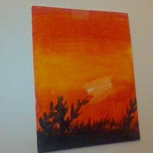Beautiful sunset painting